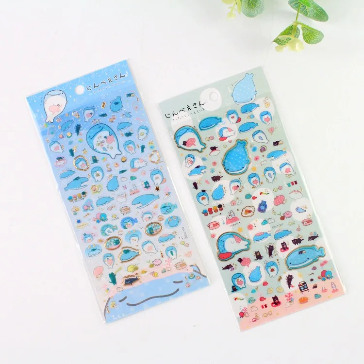 1 лист Симпатичные Мини Мультяшные животные кит бумага и ПВХ наклейка Новое