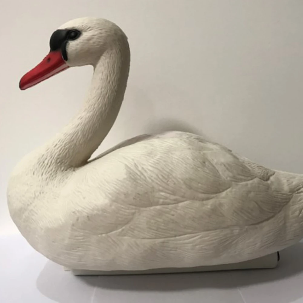 

Hunting Statue Fishing Decoration Outdoor White Garden Realistic Decoy Pond Bird Deterrent Yard Ornament Swan Sculpture Floating