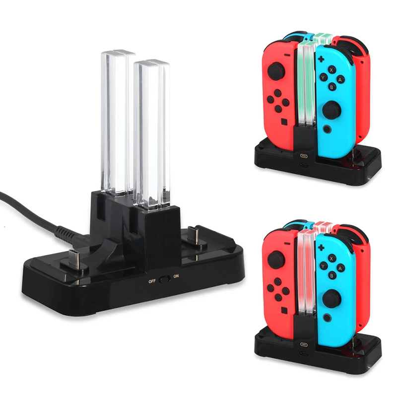 Новинка 2020 док станция 6 в 1 с USB зарядкой для Nintendo Switch светодиодный светодиодной
