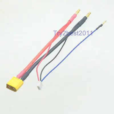 

DHL/EMS 20 Sets Integy XT60 Male To Banana HXT 4mm Male 2s Lipo Battery Lead Charger Adapter -C1