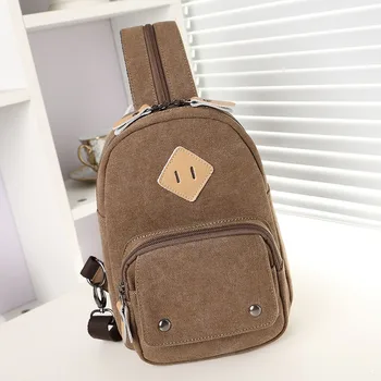 

2020 New Style Canvas Chest Bag Men's Cross-body Fashion Sports Bag Large Capacity Multi-functional Women's Bag