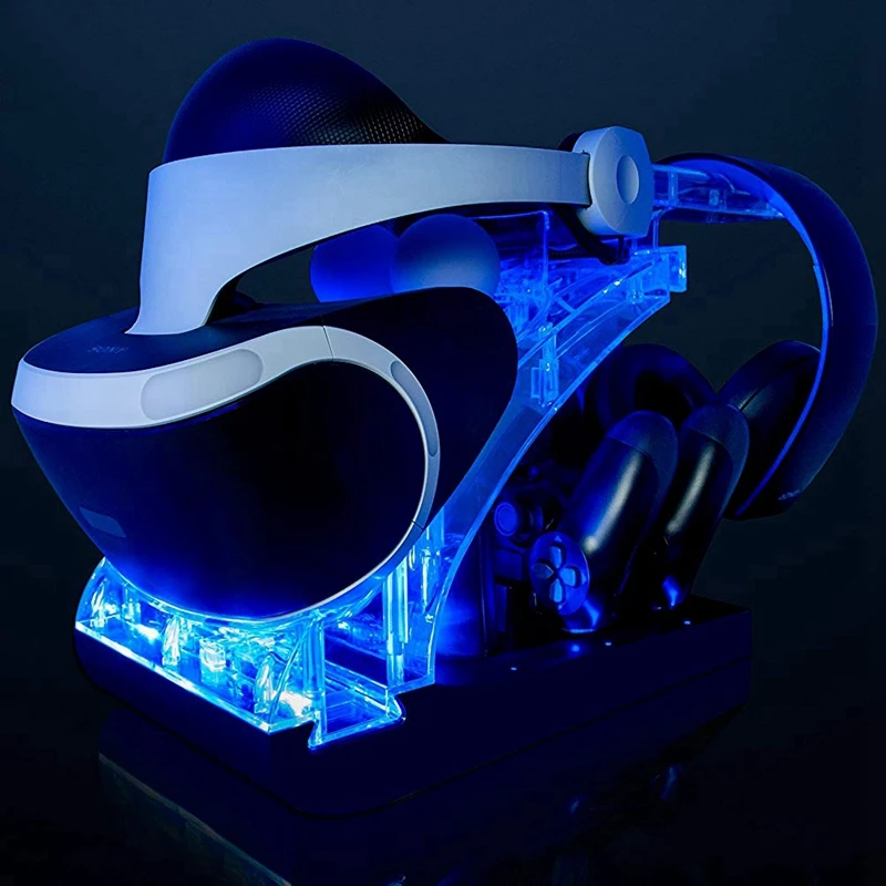 Подставка для зарядки Psvr для Ps Move Ps4 контроллер Psvr гарнитура витрина для хранения и джойстик зарядная док-станция(Eu Plug