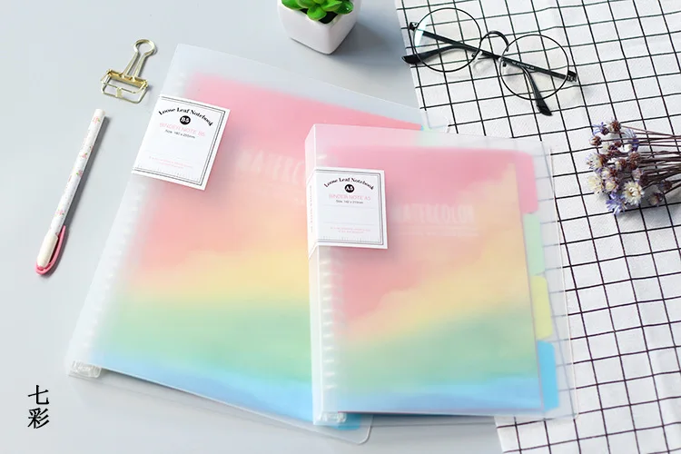 Светло-зеленый Agenda cuadernos escolares para el colegio spiral a4 a6, школьный Переплетчик, книга для путешествий, милый ежедневник, Переплетчик для школы - Цвет: Светло-зеленый