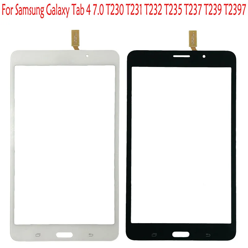 

10 Pcs For Samsung Galaxy Tab 4 7.0 T230 T231 T232 T235 T237 T239 T2397 Touch Screen Digitizer Sensor Front Glass Lens +Adhesive