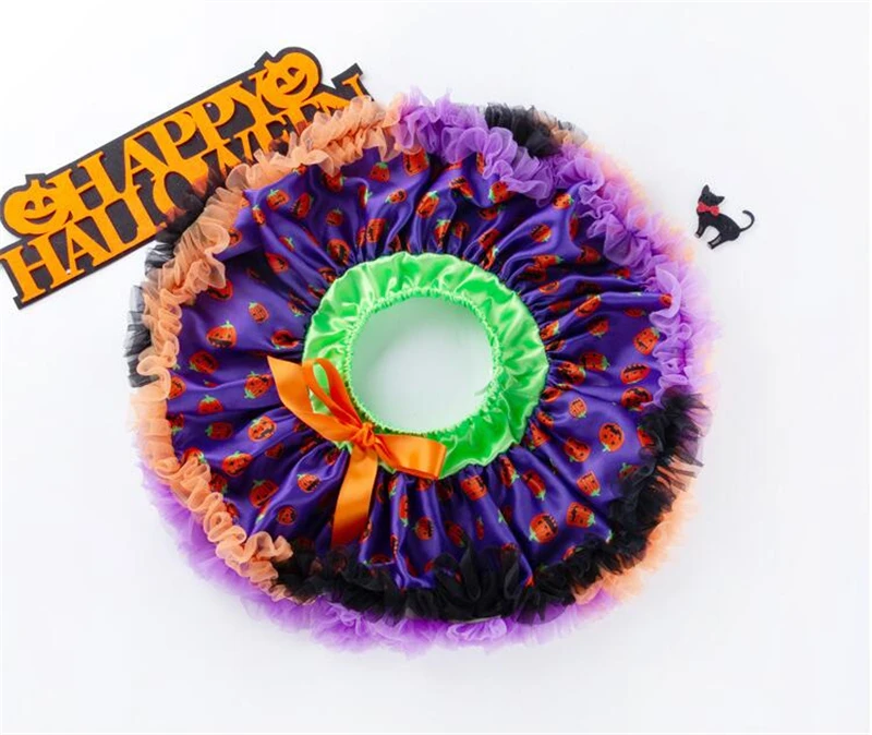 Baby Girl Pumpkin Halloween Clothes Sets Long Sleeve Romper And Tutu SKirt Infnat Winter Funny Clothes Baby Halloween Festival