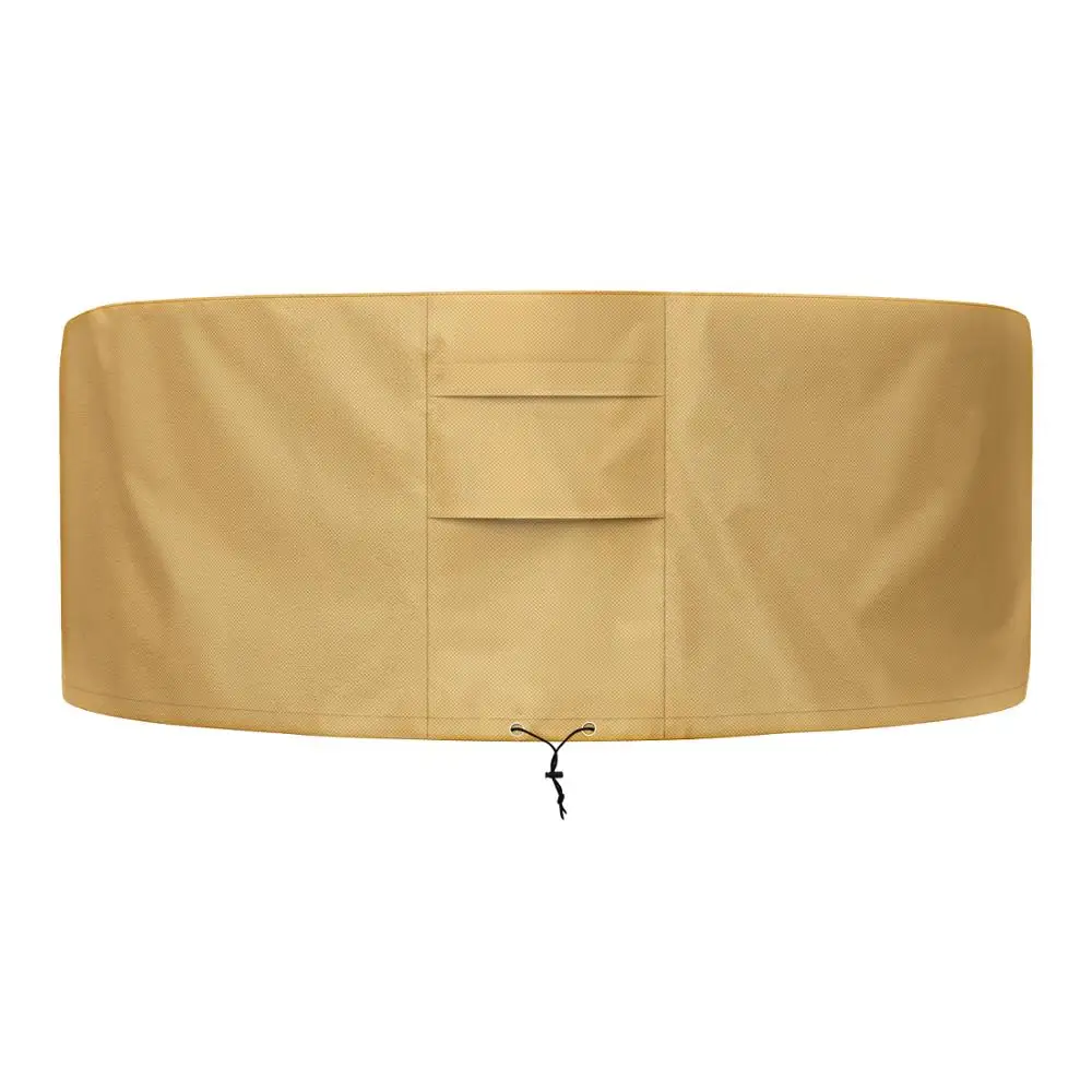 Ranton Sunkorto Patio Table Cover Waterproof Wear-resistant Patio Furniture Chair Covers 60 inch Diameter Light Brown