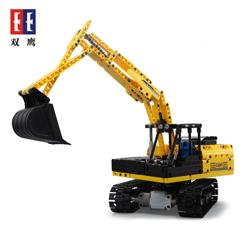 

Double e C51057 Building Blocks Remote Control Excavator Fight Inserted Remote Controlled Blocks Car Electric Educational Assemb