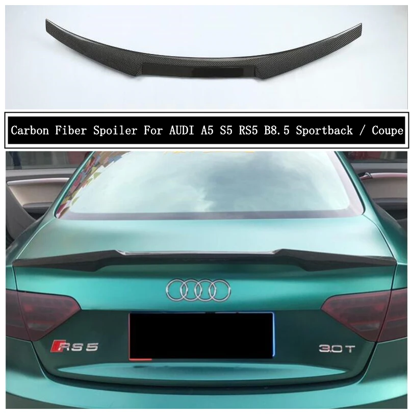 

Carbon Fiber Spoiler For AUDI A5 S5 RS5 B8.5 2012 2013 2014 2015 2016 Wing Lip Spoilers High Quality M4 Car Accessories