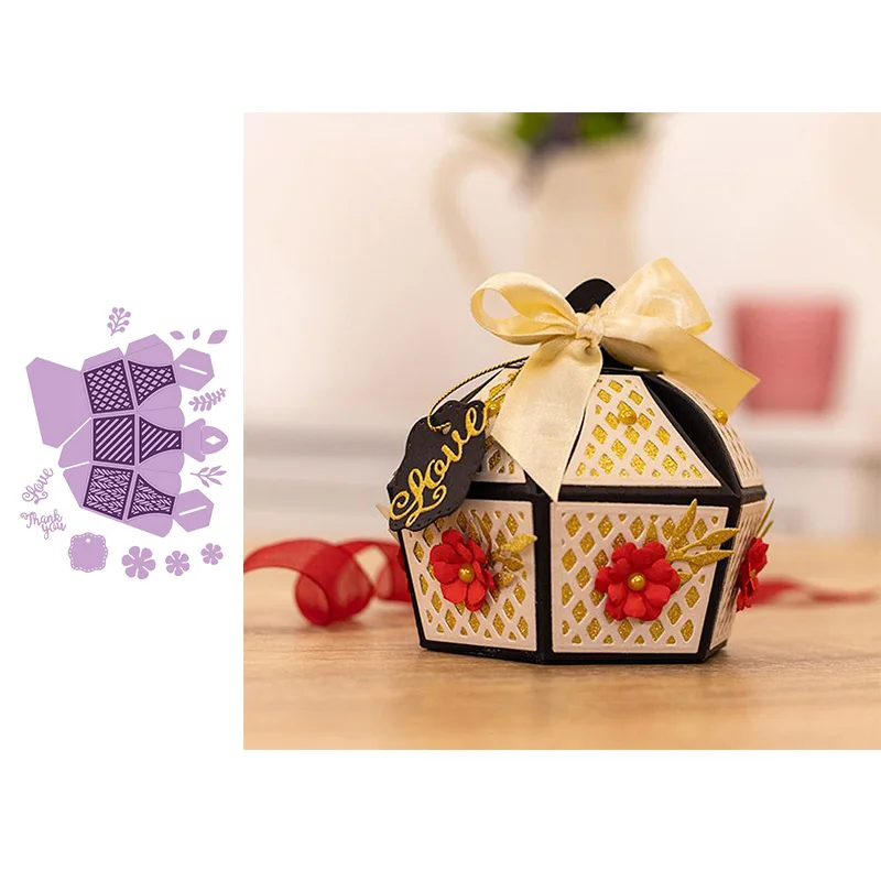 Сотовая любимая коробка металлические Вырубные штампы трафареты сделай сам для