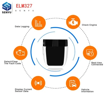 

V2.2 ELM327 For IOS/Android OBDII Scanner ELM 327 V2.2 PIC18F25K80 Bluetooth 4.0 OBD OBD2 Car Diagnostic Auto Tool Code Scanner