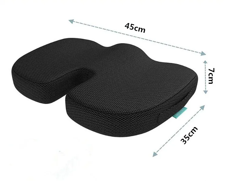 Gel Enhanced Ergonomic Cushion for All-Day Sitting Comfort – Orthopedic Gel  & High-Density Memory Foam Coccyx Cushion for Tailbone Pain – Car Seat