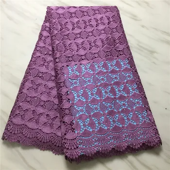 

nigerian lace fabric 2020 high quality lace fabric for party latest tissu african guipure lace with stones Water soluble lace