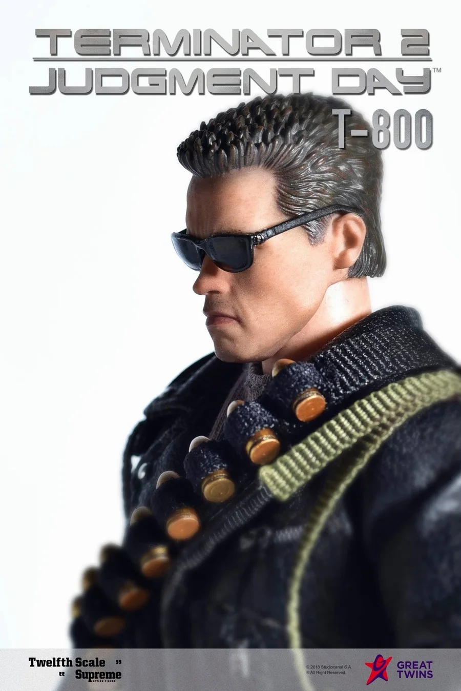 Отличная Близнецы 1/12th весы Терминатор 2: решение день T-800 Арнольд фигурку