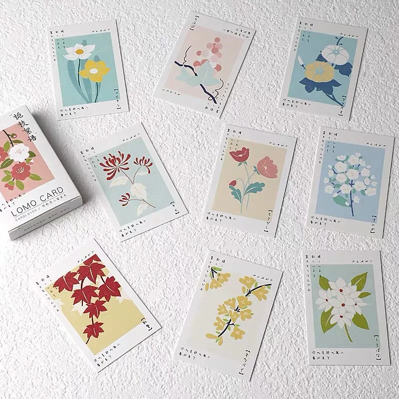 28 Sheets/Set Flowers Plants Series Lomo Card Mini Paper Postcard/Greeting Card/Birthday Gift Card afbeelding