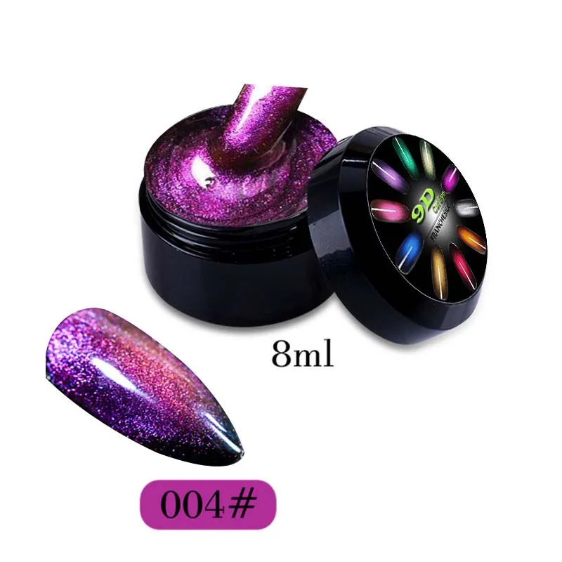 8ml 9D Galaxy Cat Eye Gel Nail Polish Magic Chameleon Soak Off UV LED Nail Varnish Magnetic Nail Art Manicure Lacquer Gel Polish - Цвет: 4