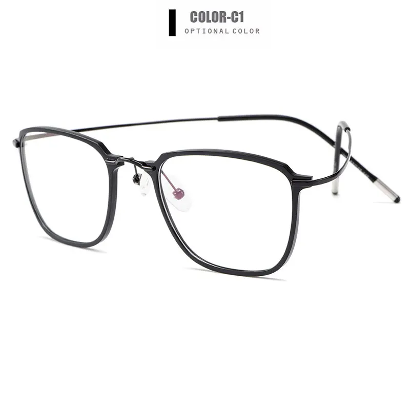 Gmei Optical Ultralight Beta Titanium Flexible Glasses Frame Men Square Prescription Eyeglasses Myopia Optical Frames M19003