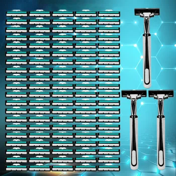 

Manual Shaver Men's Shaver Manual Shaver Double Layer Blades Shave Old-Fashioned Double Layer Blades Knife Rest