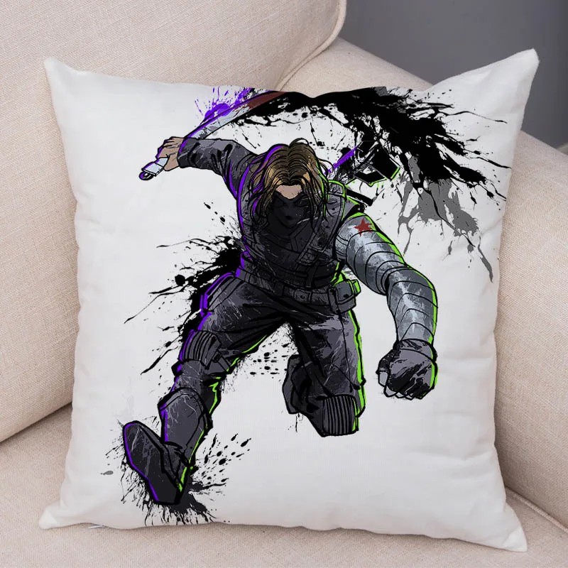 20 Marvel Мстители Капитан Америка Халк Наволочка Декор Подушка супергероя чехол для дивана дома супер мягкие короткие плюшевые наволочки - Цвет: 20