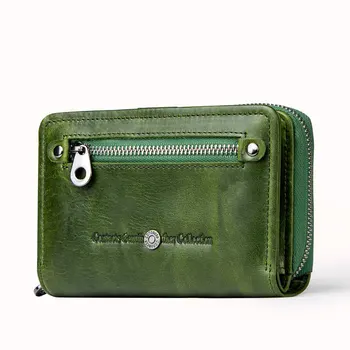 

Fashion Trend Ladies Genuine Leather Wallet Two Fold Multifunctional Cowhide Short Wallet