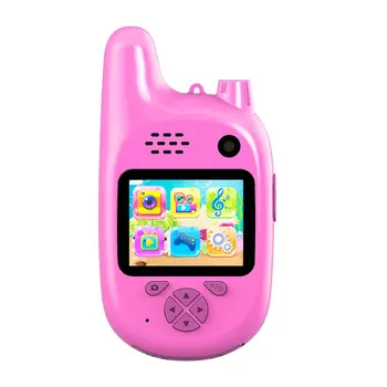 

Walkie Talkie USB Rechargeable Shooting Intercom Camera ABS Video Recording HD Screen Interactive Cartoon Kids Toy Handheld Mini