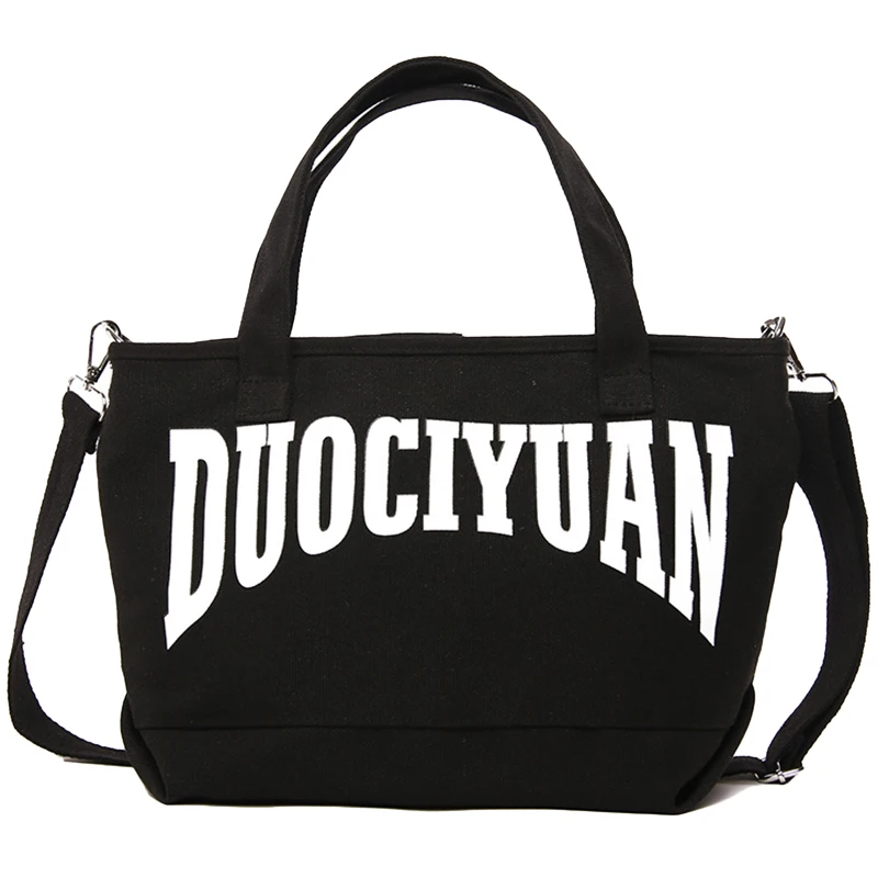 

Fashion Casual Letter Ladies Basic Canvas Bag Ladies Simple Shoulder Bag Messenger Bag