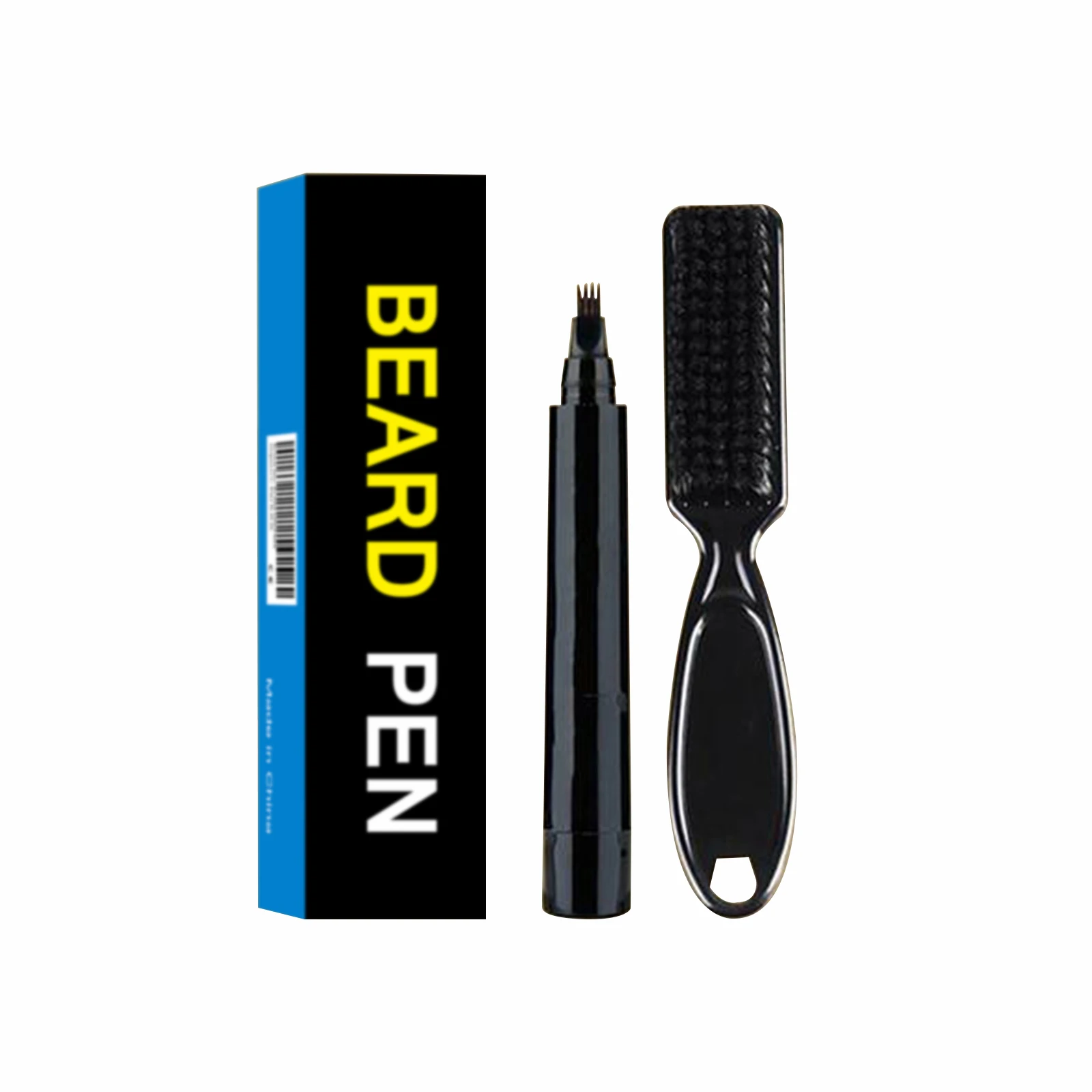 Beard Filling Pen Kit Barber Pencil With Brush Salon Facial Hair Engraving Styling Waterproof Eyebrow Tool Mustache Repair Shape