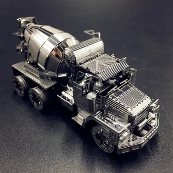 

MODEL 3D Metal Model Kit CEMENT MIXER Engineering Vehicle Assembly Model DIY 3D Cut Model Puzzle Toy for Adult
