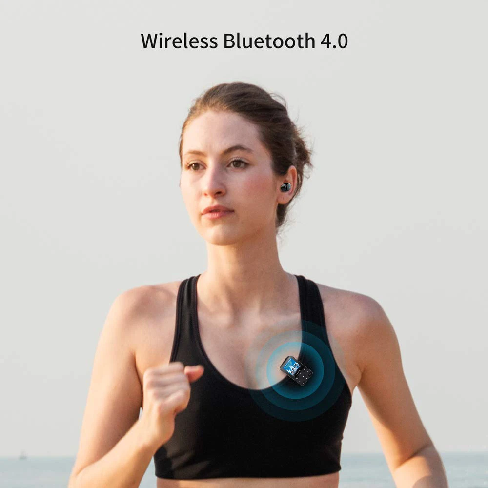 MP3-плеер с bluetooth 4,0 HIFI Lossless музыкальный плеер для спорта с шагомером, fm-радио, рекордер, поддержка to128G