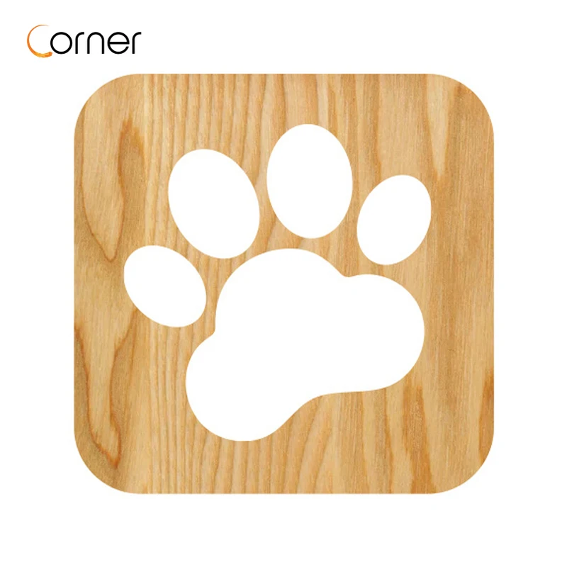 

Acecorner Creative 3D Wooden Night Light Cat Paw LED USB Animal Lamp Novelty Kid Bedroom 3D Decor Lampara Table Children Gift