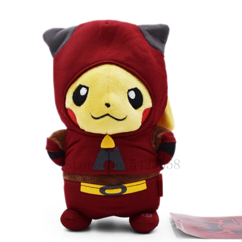 6 стилей Peluche Pikachu cosplay Team Rocket Magma Aqua Galactic блики плазмы Мягкие плюшевые Мультяшные Куклы Детские Подарочные игрушки 20 см