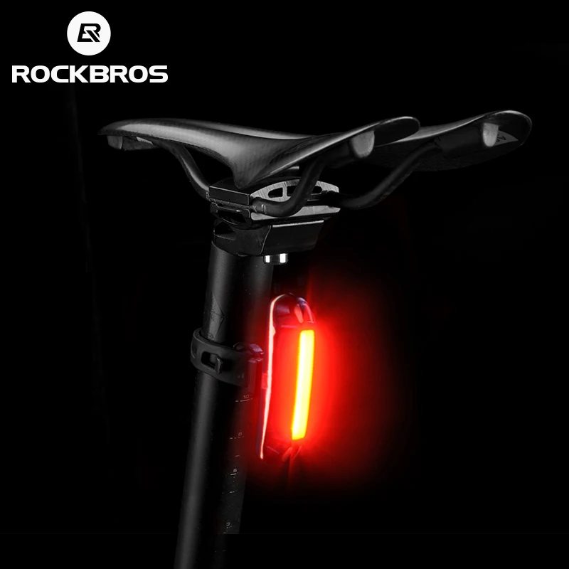 Bike Taillight Safety Warning Usb-Rechargable ROCKBROS Waterproof LED Riding