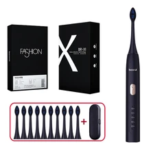 BR-X1 электрическая зубная щетка звуковая волна перезаряжаемая Высокое качество 10 зубная щетка сменная отбеливающая здоровая лучшая подарок