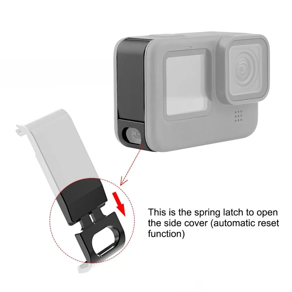 TELESIN Action Protective Case Cover Soft Silicone with Lens Lanyard  Protection Accessories Replacement for GoPro Hero 9 10 Black 