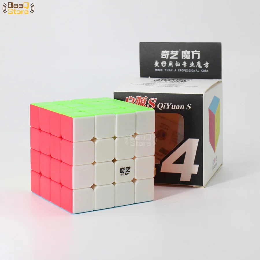 Qiyi 2x2 3x3 4x4 5x5 волшебный куб QiyuanS QizhengS скоростной головоломка WarriorW Qidi Black Stickerless 3 шт. 4