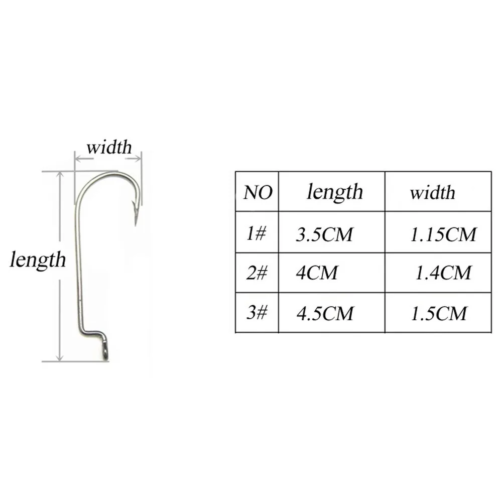 20piece/set 4.5cm Narrow Belly Crank Hook Bulk Hook with Loop Long Handle Barb Hook Fishing Tools and Equipment Fishing Tackle