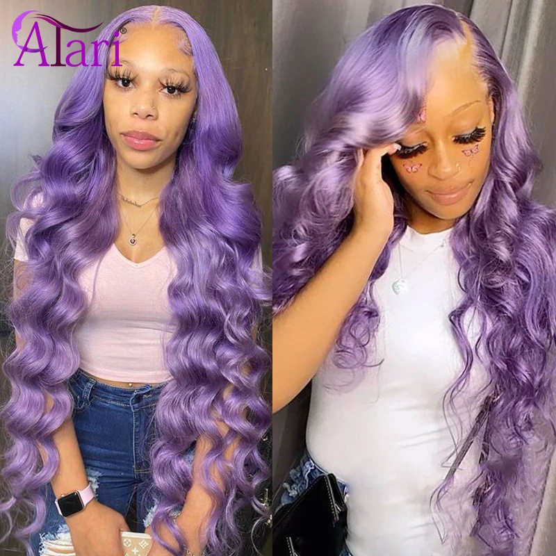 

Purple Colored Human Hair Wig Blonde Wig 13X6 Lace Front Wig Peruvian Virgin Hair Transparent Lace Wigs Body Wave Lace Front Wig