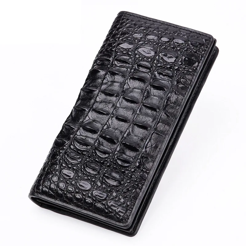 Luxus brieftasche männer lange krokodil leder brieftasche 2019 neue männer der bills ordner multi karte leder vertikale brieftasche freies verschiffen