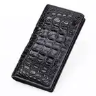 Luxus brieftasche männer lange krokodil leder brieftasche 2019 neue männer der bills ordner multi karte leder vertikale brieftasche freies verschiffen - 1