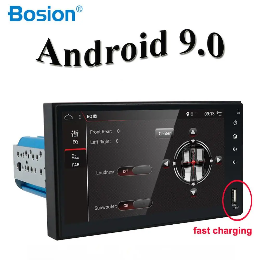 

2 Din Real Standard 178*100MM Car Radio Stereo Front fast charging Port with Wifi BT 4G RAM+64G Audio GPS Navigation 7inch