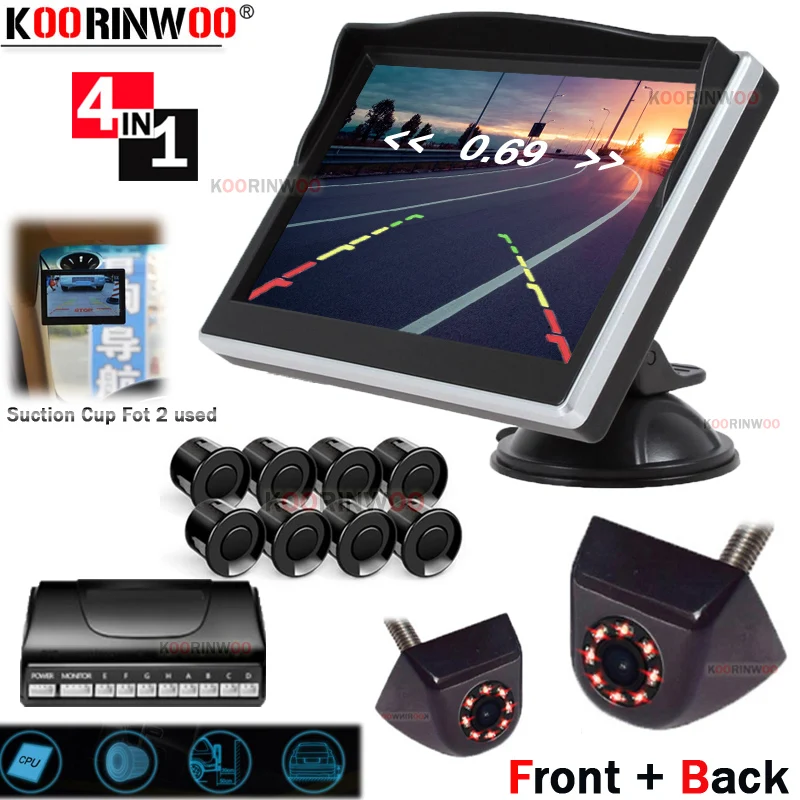 Koorinwoo Ultrasonic 360 Car Parking Sensor Assistance Radar System