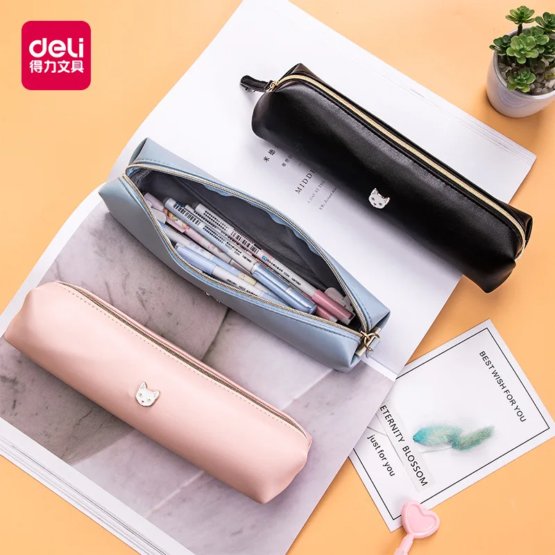 

Deli Students Pencil Case Hipster Students Pencil Case Women's Simple Large-Volume GIRL'S Heart Stationery Bag BOY'S And GIRL'S