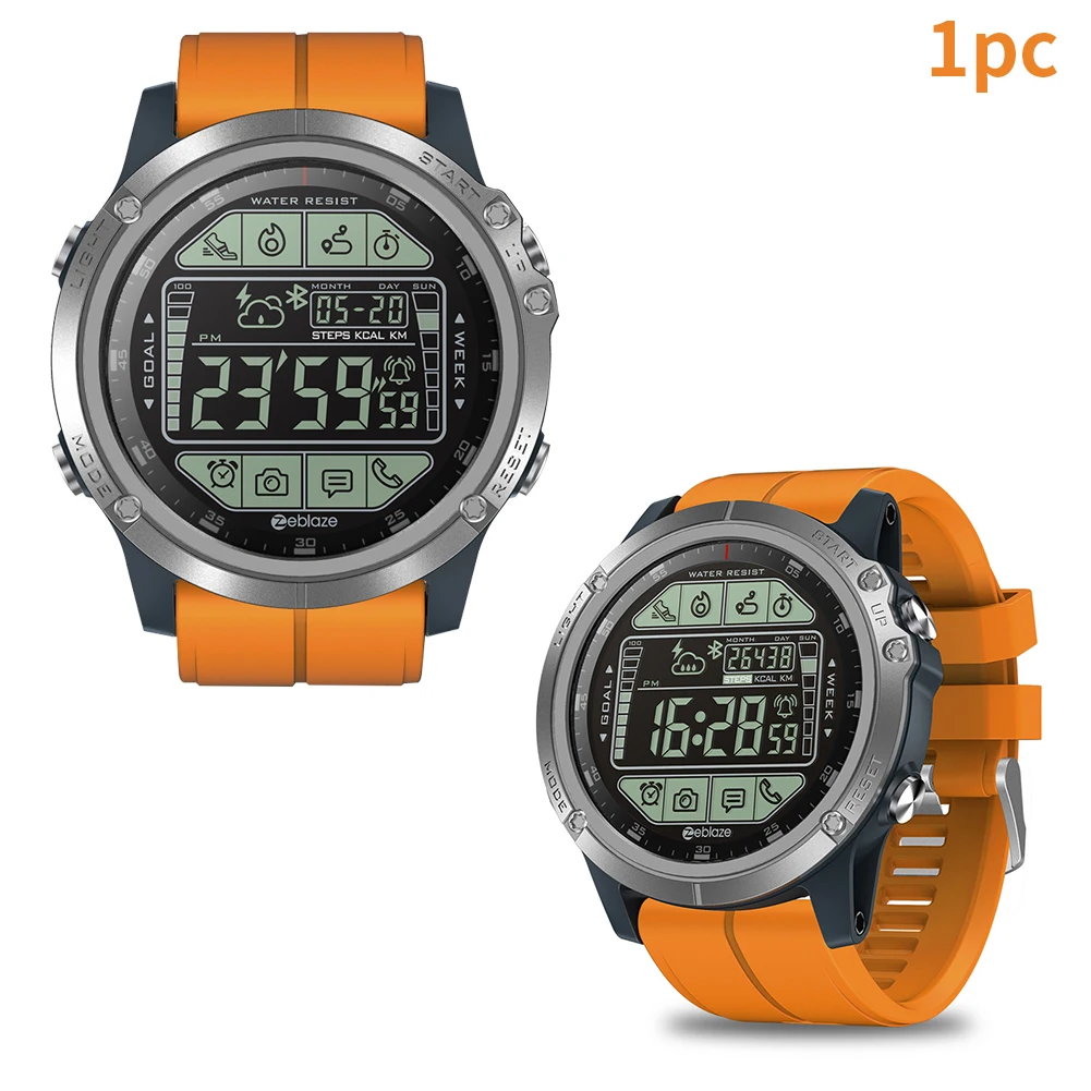 

Alarm Smart Watch Call Notification Stopwatch Step Counter Bluetooth Adjustable Strap LED Backlight Calendar 1.24inch Display