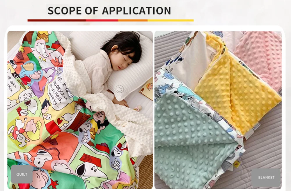 Bohnenflanell zum Nähen von Babydecke, weiche warme Samt-Korallenfleece-Decke für Kleinkinder, Säuglinge oder Neugeborene für Kinderbett, Kinderwagen, Reisen – Detail 12