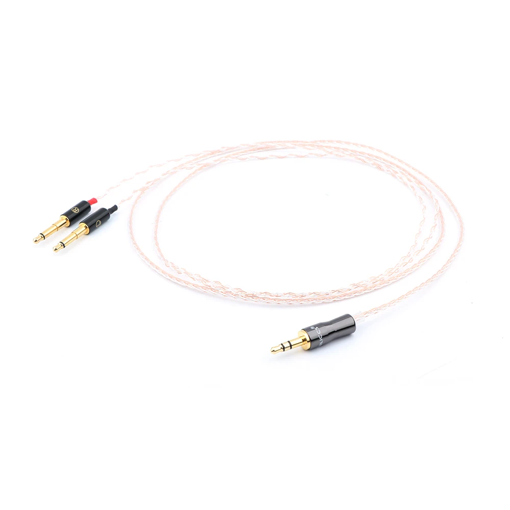 8cores Replacement Headphones Cable Audio Upgrade Cable For Meze 99 Classics Focal Elear Headphones Pure Copper Cable