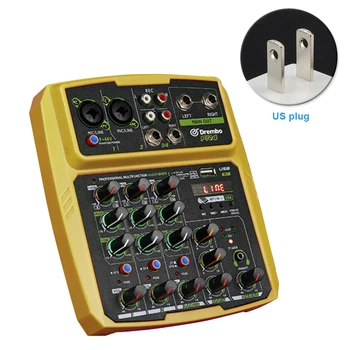

DJ 48V Phantom Power Mobile Phone Professional USB Audio Mixer 4 Channel Portable MP3 Digital Sound Board Console Bluetooth