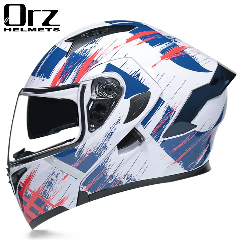 Orz Motorcycle Bluetooth Helmet Men Abs 
