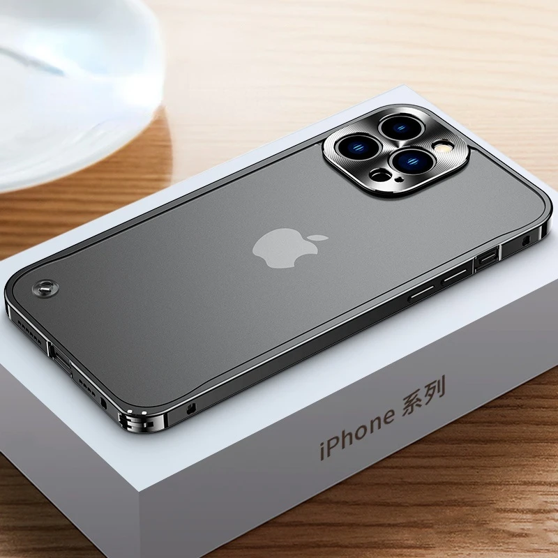 

Aluminum Luxury Ultra Thin Metal PC Case For iPhone 13 Pro Max With Lens Protection Back Cover