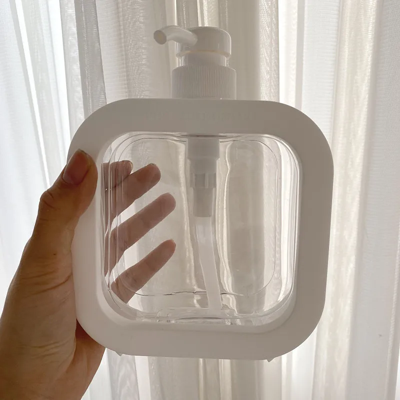 500ML Soap Bottle Bathroom Storage Bottles Shower Refillable Plastic