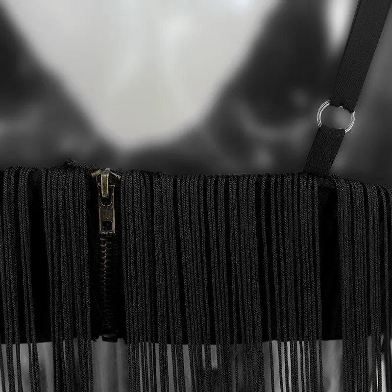 Yissang, длинные штаны и топы на бретелях, комплект с кисточками, брюки, сексуальные, однотонные, вечерние, для клуба, повседневная одежда, костюмы, красные, белые, женские комплекты из двух предметов