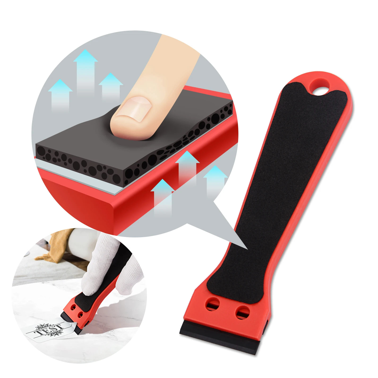 

FOSHIO 15cm Razor Scraper Sticker Glue Remover Cleaner Window Tint Foil Film Vinyl Car Wrap Squeegee Ceramic Vinyl Cleaning Tool
